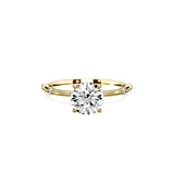 Eleni Solitaire 1.06 ct Round Engagement Ring in Yellow Gold - The Better Diamonds