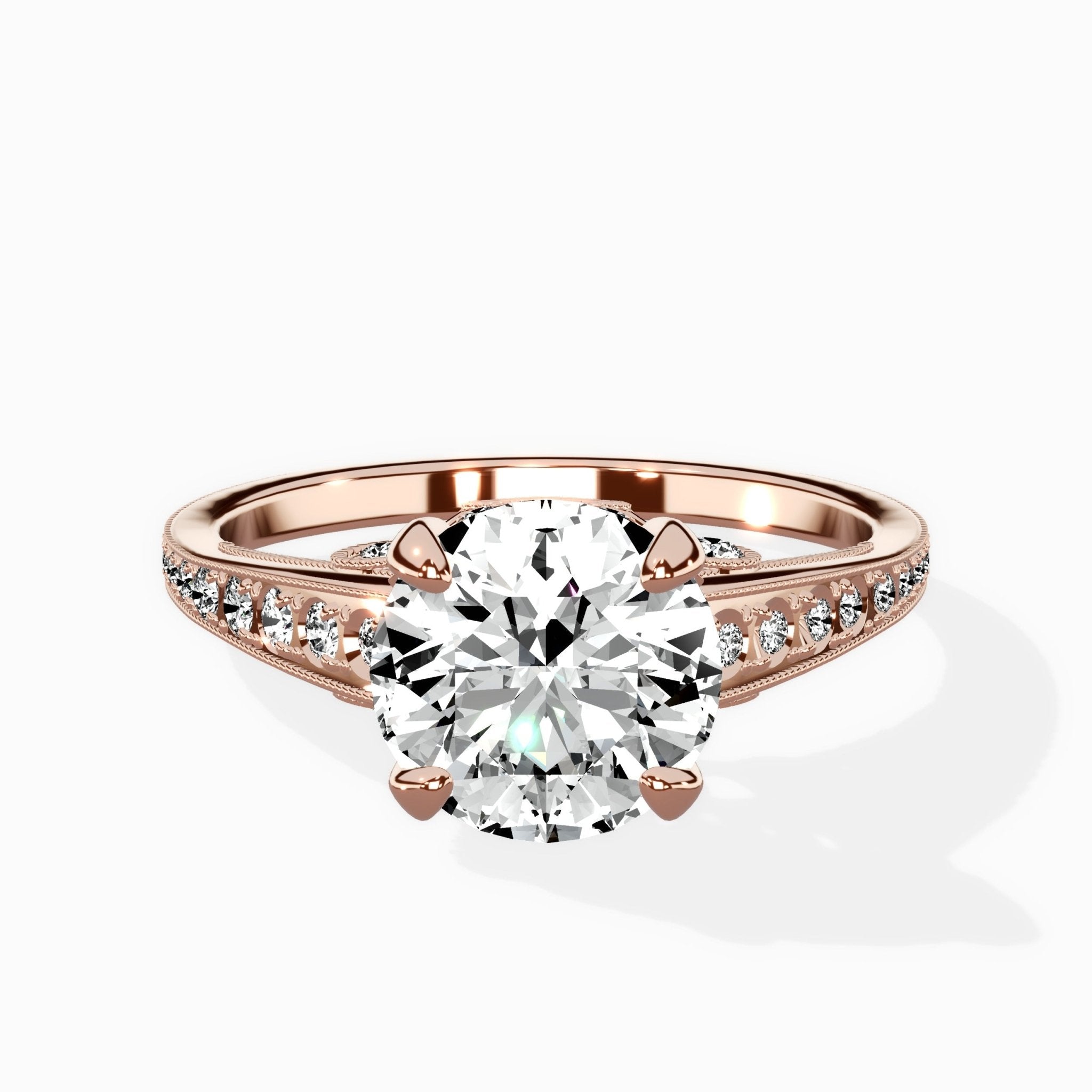 Elle Vintage Style Engagement Ring - The Better Diamonds