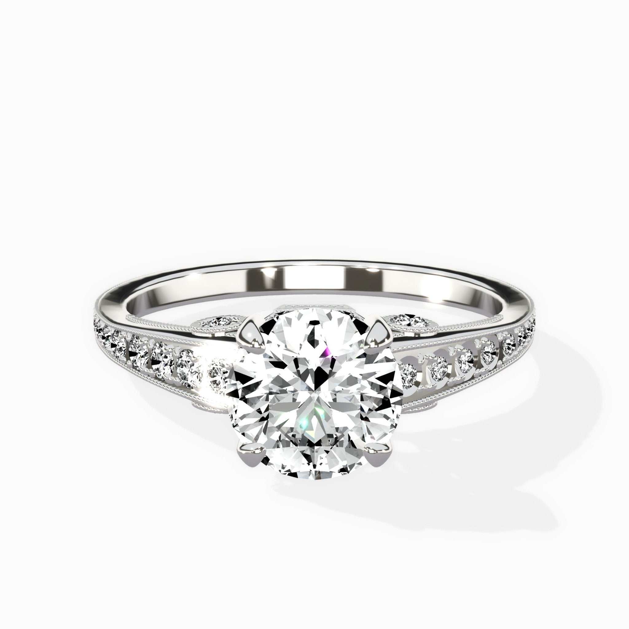 Elle Vintage Style Engagement Ring - The Better Diamonds