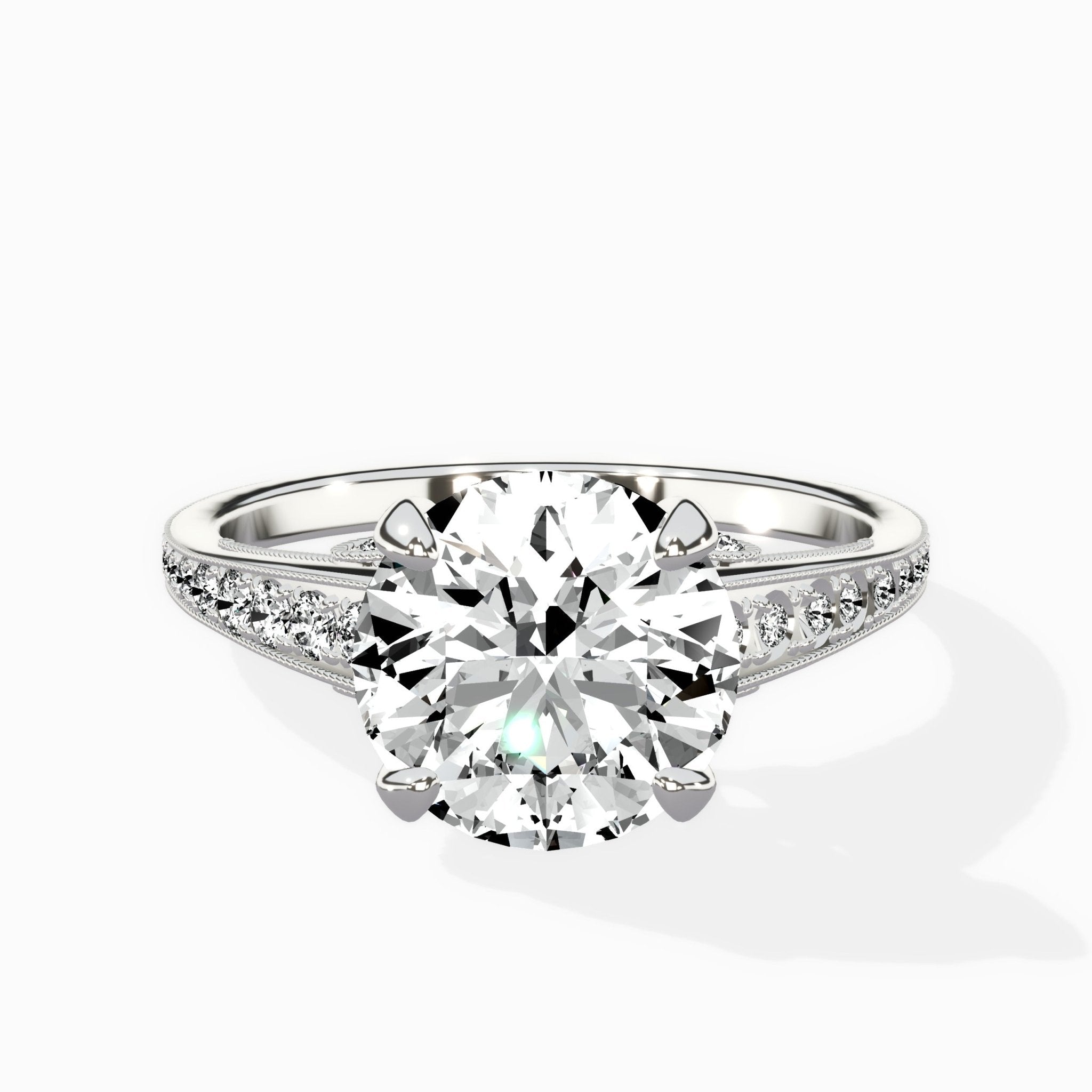 Elle Vintage Style Engagement Ring - The Better Diamonds