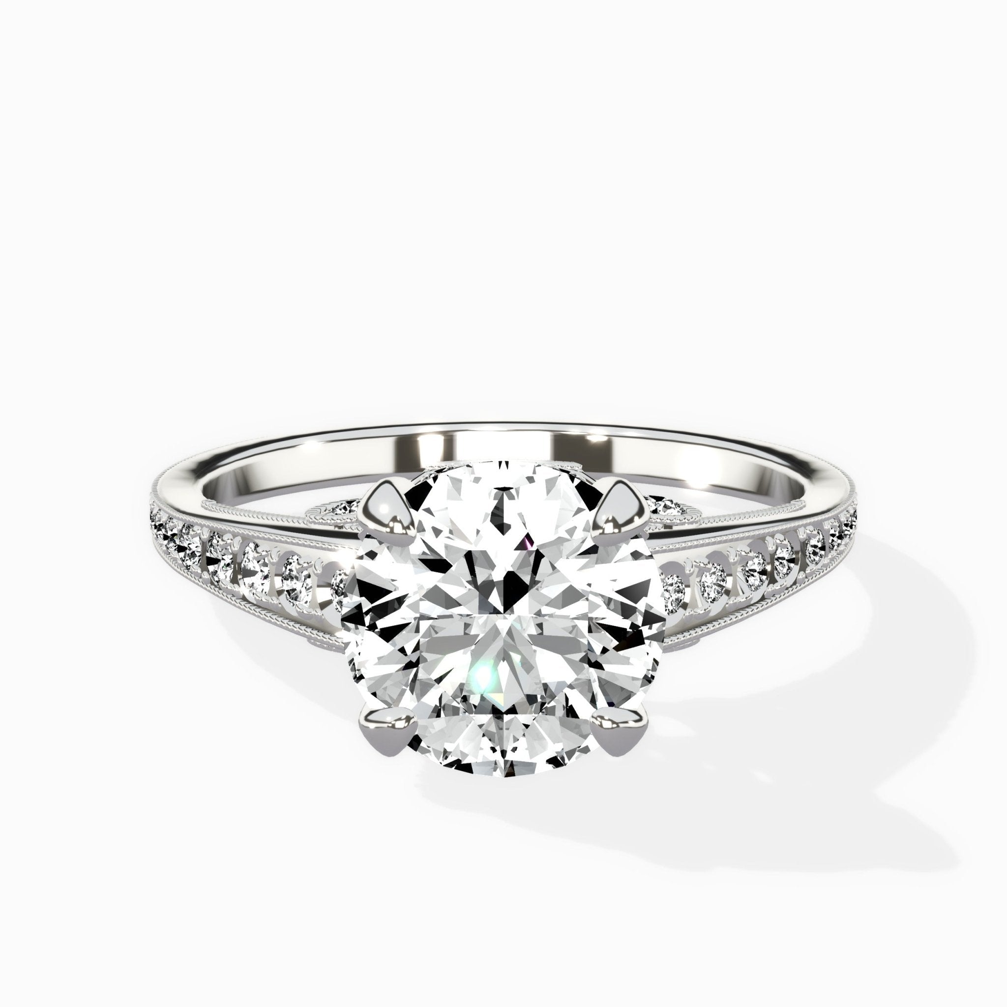 Elle Vintage Style Engagement Ring - The Better Diamonds