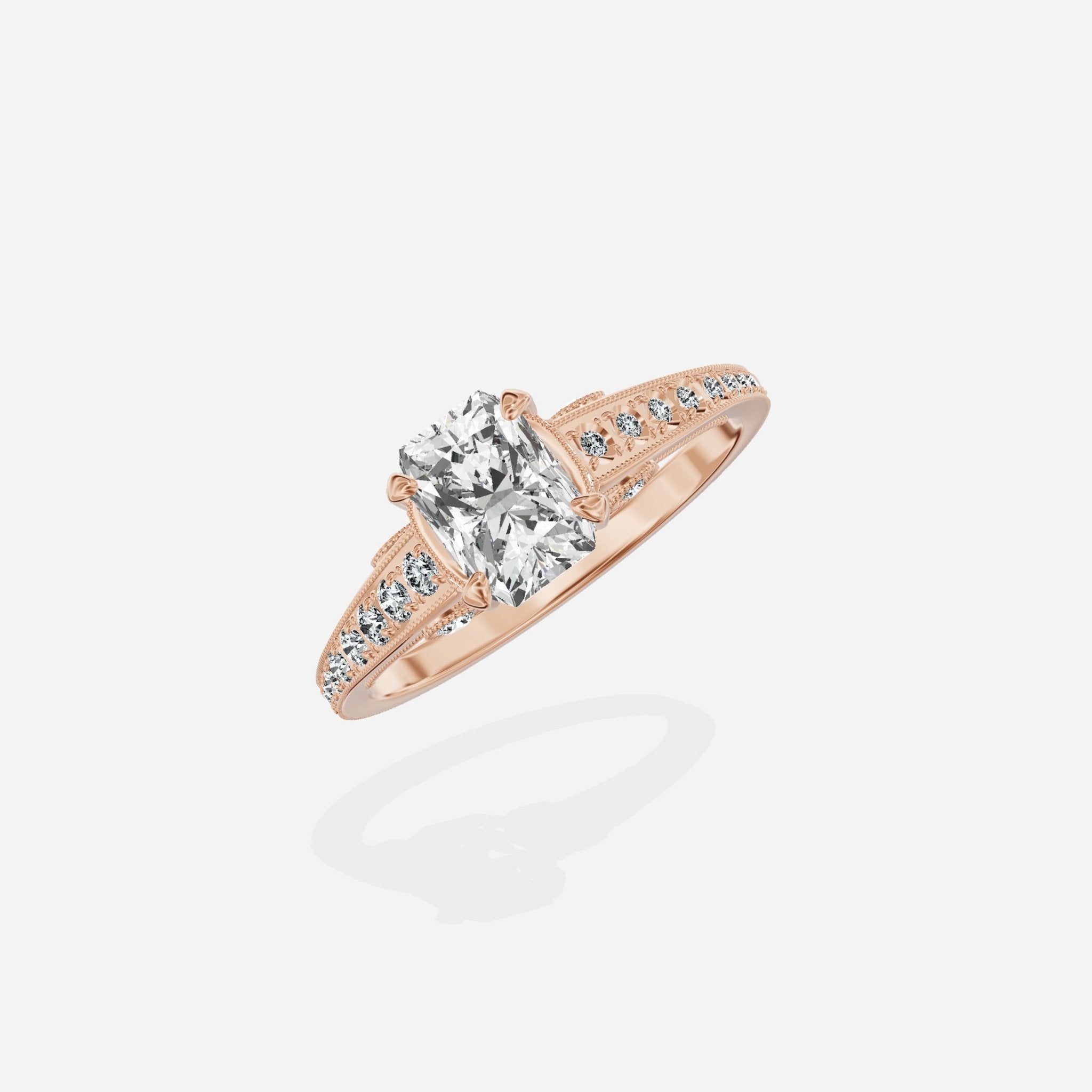 Elle Vintage Style Engagement Ring - The Better Diamonds