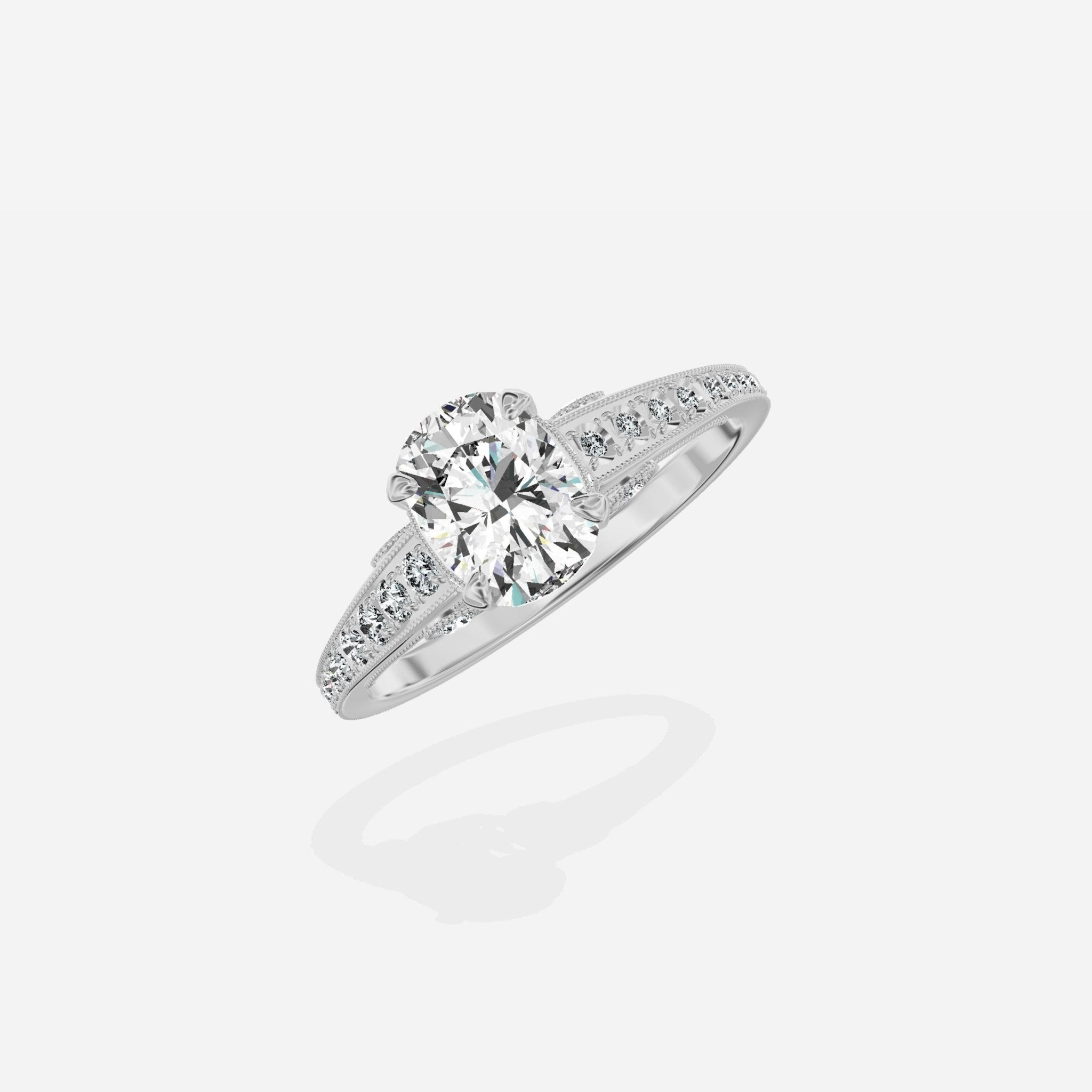 Elle Vintage Style Engagement Ring - The Better Diamonds