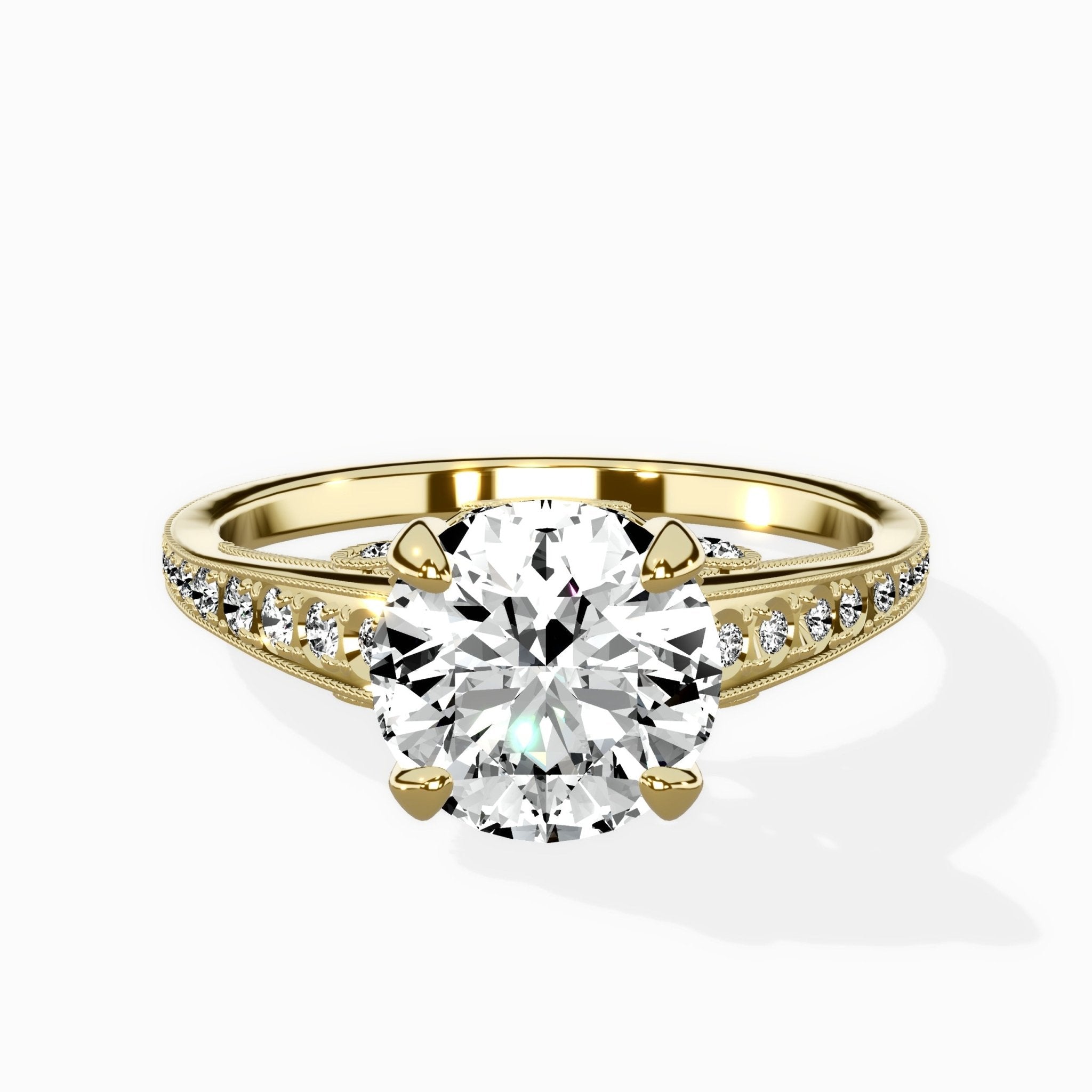 Elle Vintage Style Engagement Ring - The Better Diamonds
