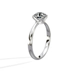 European Solitaire 1.01 ct Round Engagement Ring in White Gold - The Better Diamonds