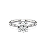 European Solitaire 1.01 ct Round Engagement Ring in White Gold - The Better Diamonds