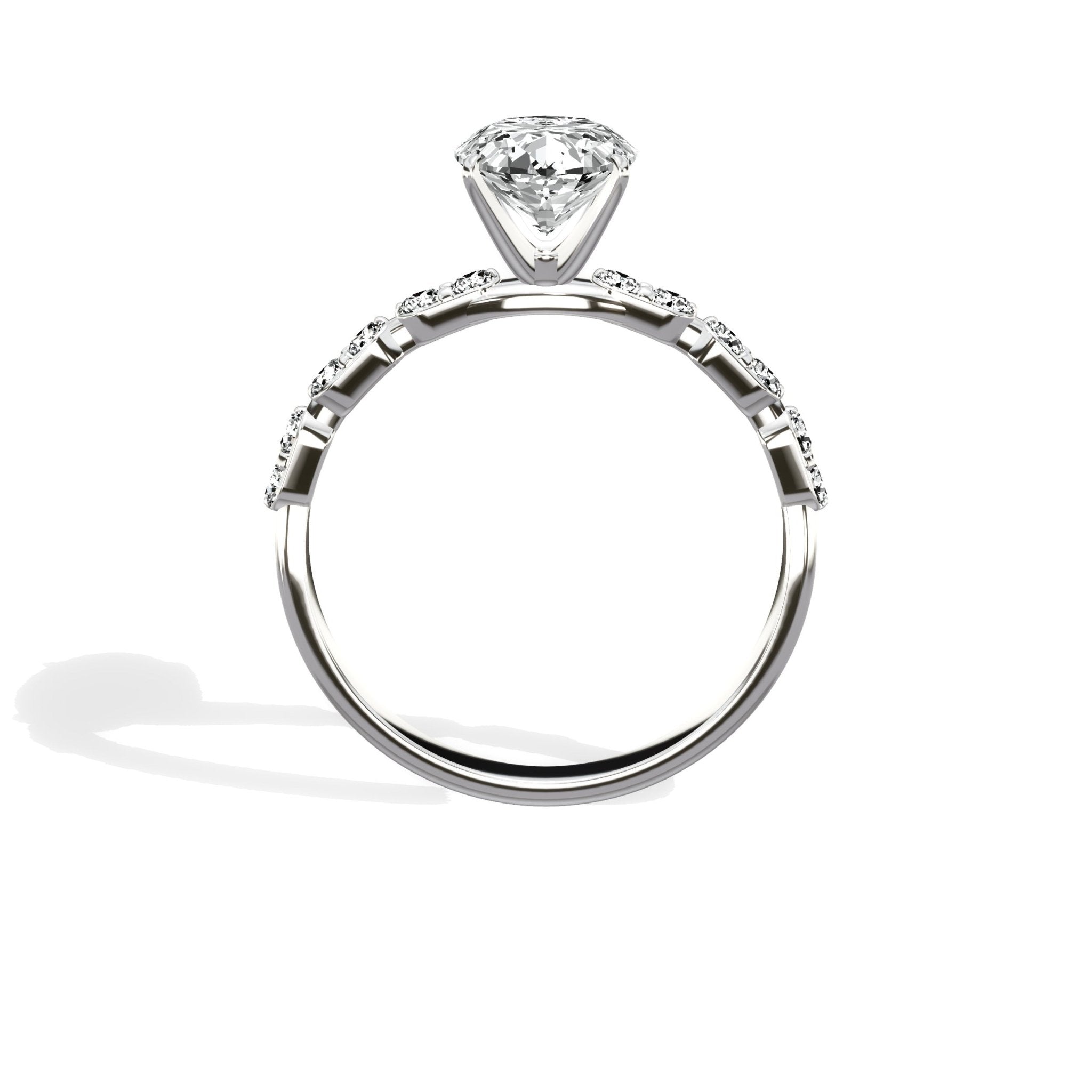 Everlasting Solitaire 1.86 ct Oval Engagement Ring in White Gold - The Better Diamonds