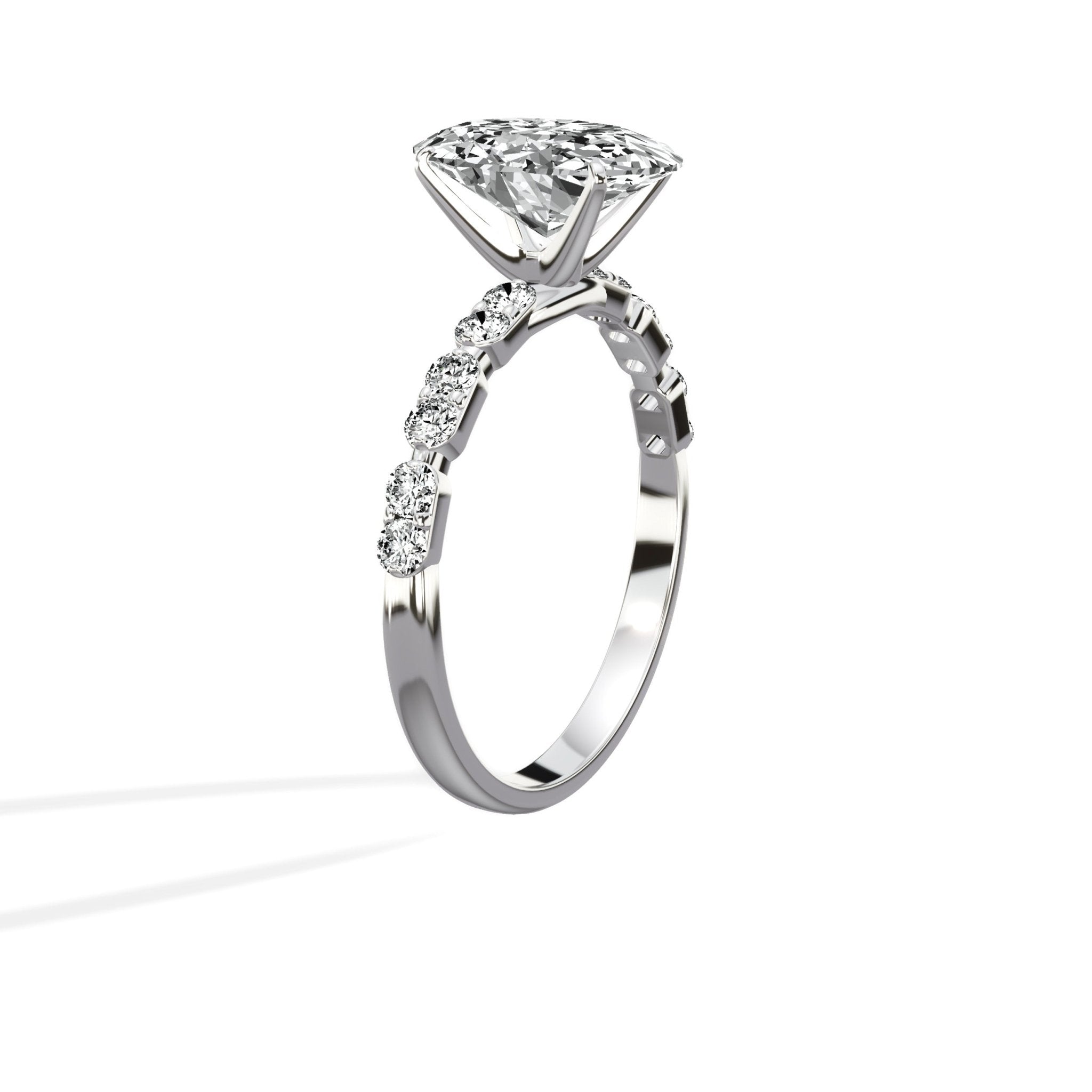 Everlasting Solitaire 1.86 ct Oval Engagement Ring in White Gold - The Better Diamonds