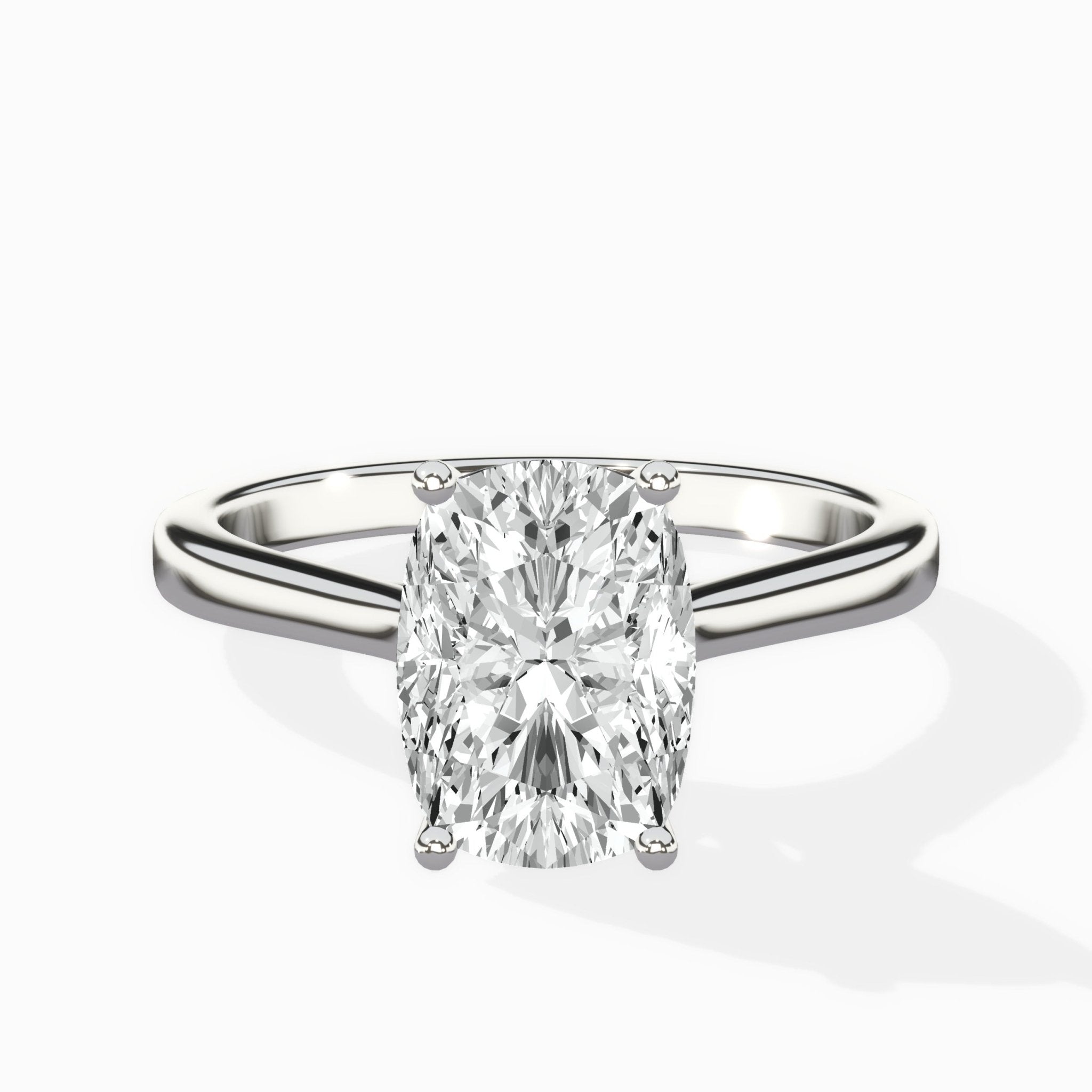 Floating Center Minimalist Solitaire Ring Engagement Ring - The Better Diamonds