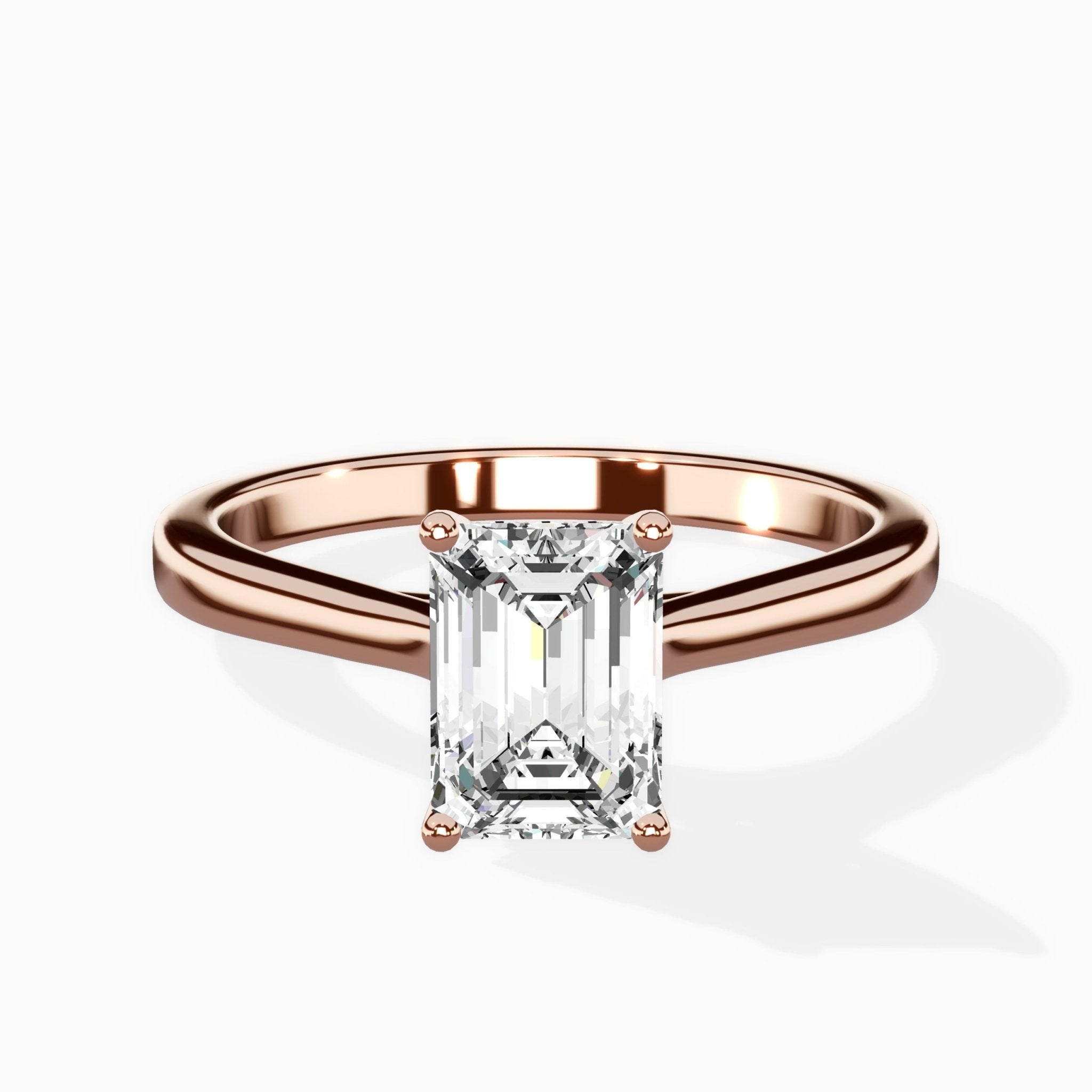 Floating Center Minimalist Solitaire Ring Engagement Ring - The Better Diamonds