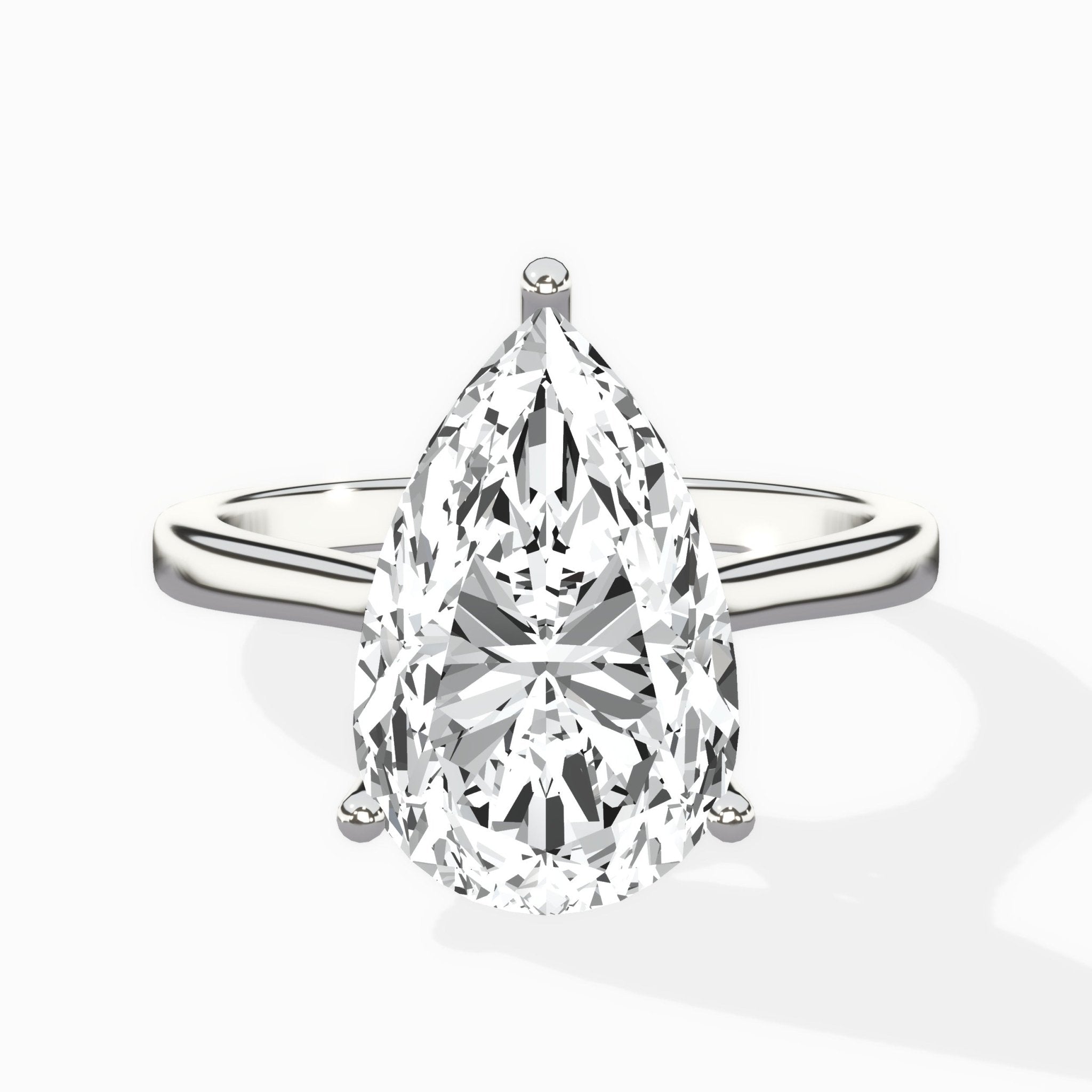 Floating Center Minimalist Solitaire Ring Engagement Ring - The Better Diamonds