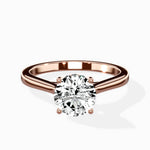 Floating Center Minimalist Solitaire Ring Engagement Ring - The Better Diamonds