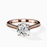 Floating Center Minimalist Solitaire Ring Engagement Ring - The Better Diamonds