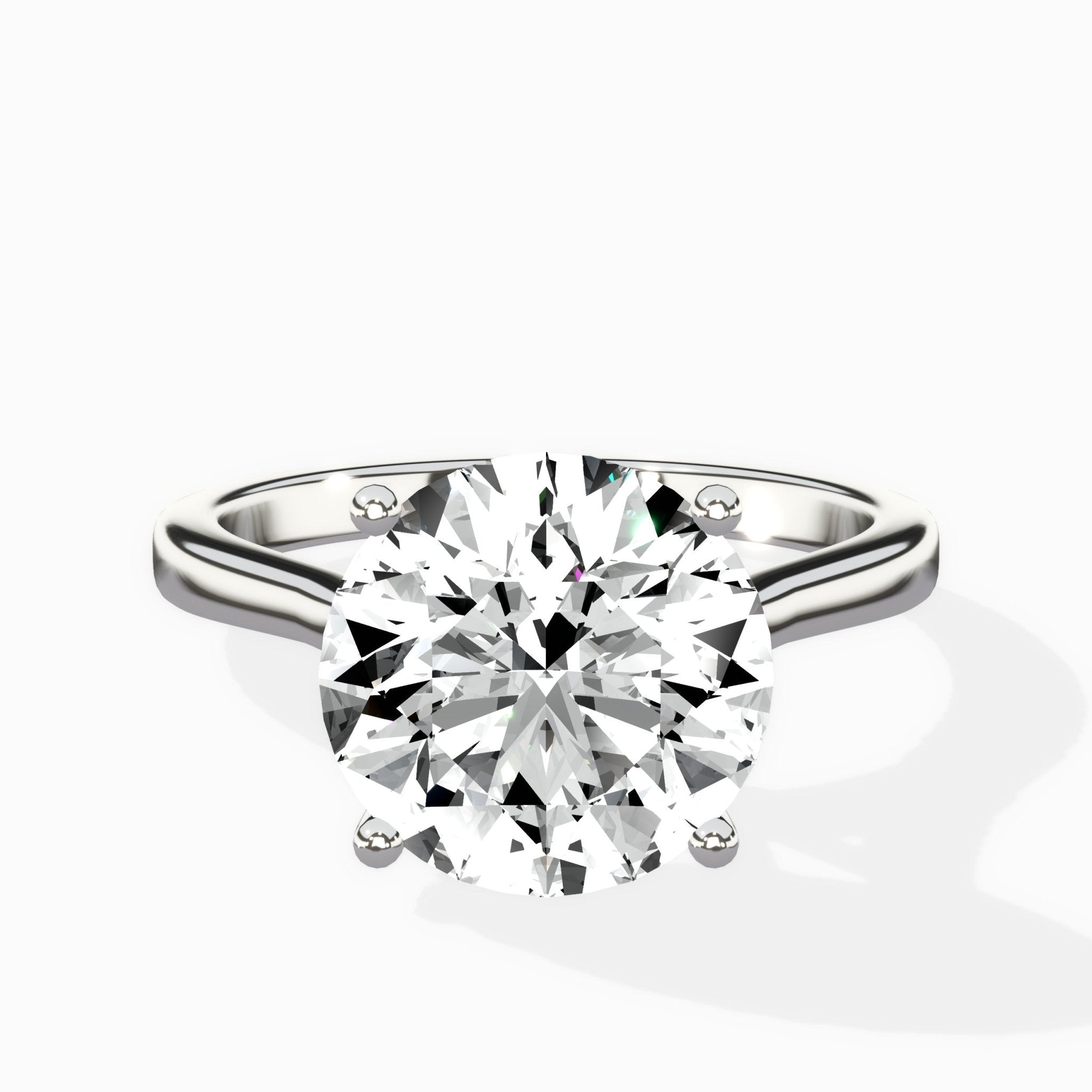 Floating Center Minimalist Solitaire Ring Engagement Ring - The Better Diamonds