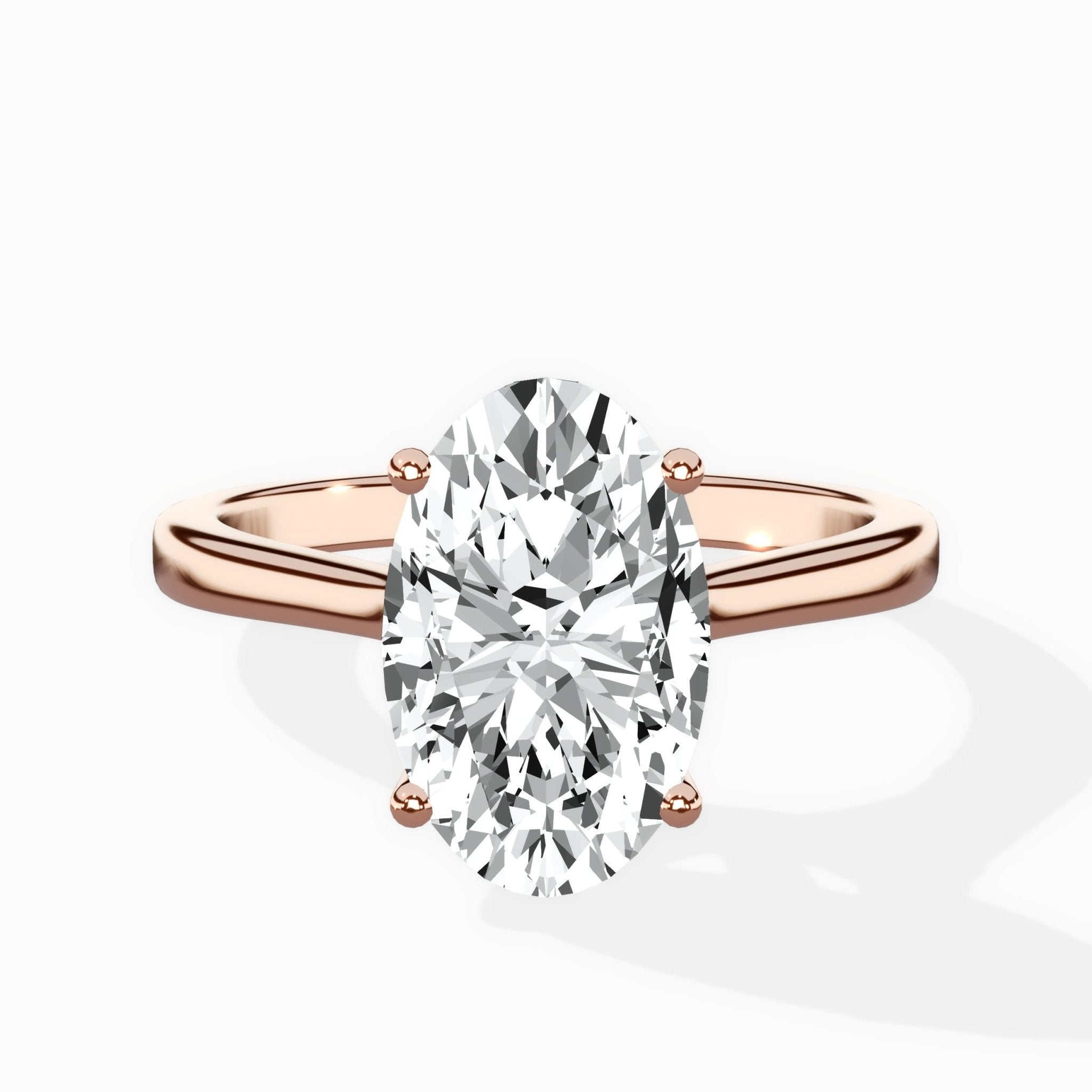 Floating Center Minimalist Solitaire Ring Engagement Ring - The Better Diamonds