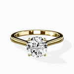 Floating Center Minimalist Solitaire Ring Engagement Ring - The Better Diamonds