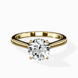 Floating Center Minimalist Solitaire Ring Engagement Ring - The Better Diamonds
