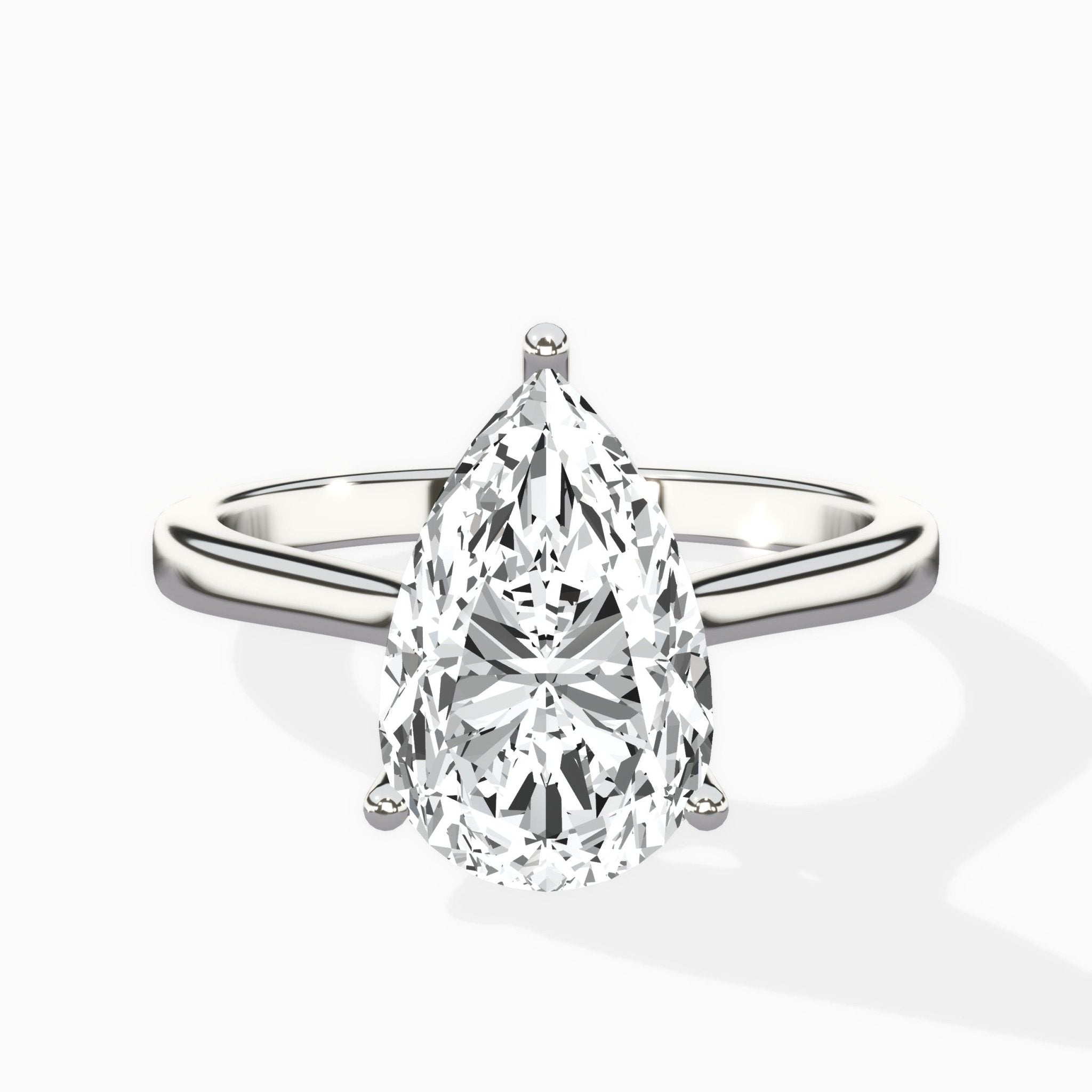 Floating Center Minimalist Solitaire Ring Engagement Ring - The Better Diamonds
