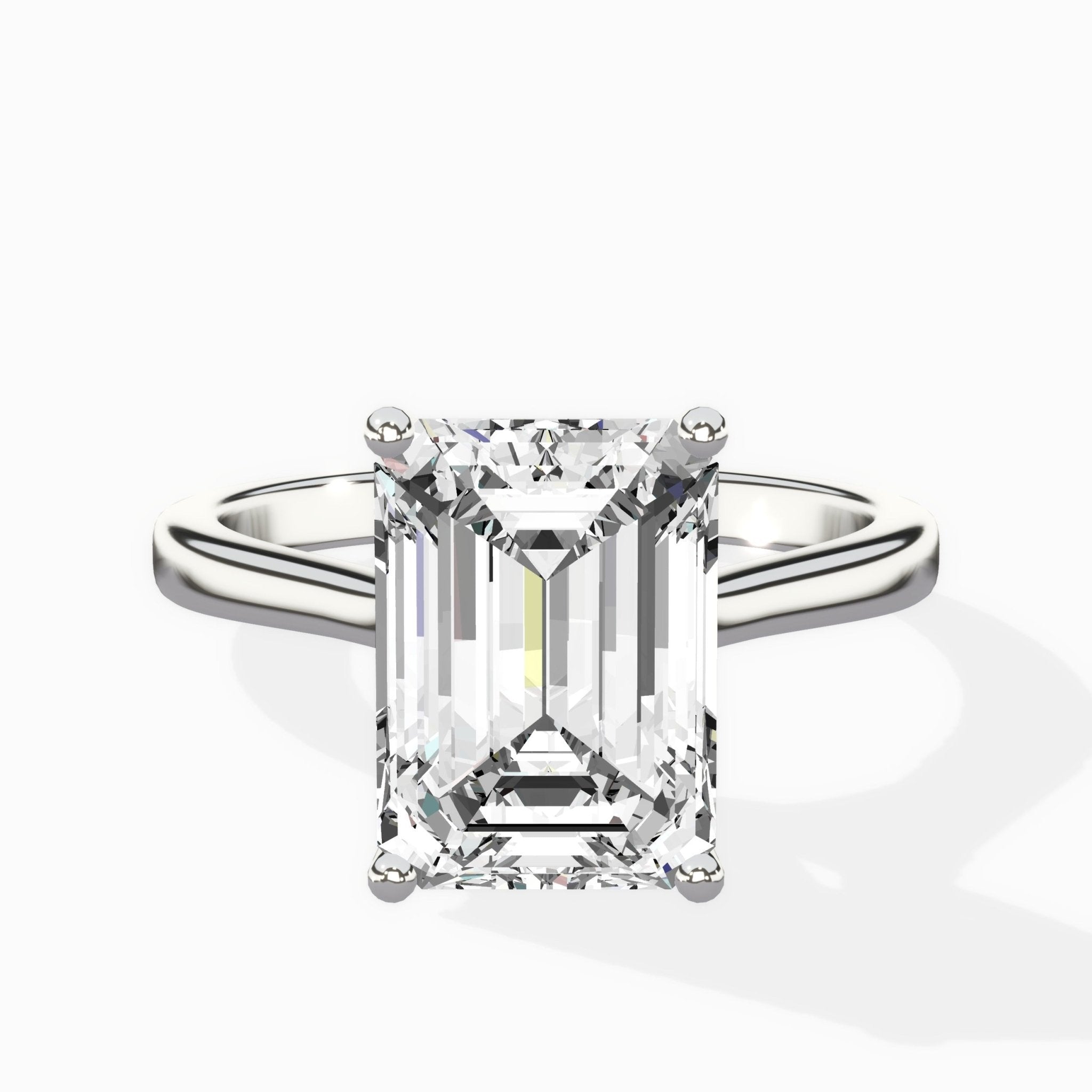Floating Center Minimalist Solitaire Ring Engagement Ring - The Better Diamonds