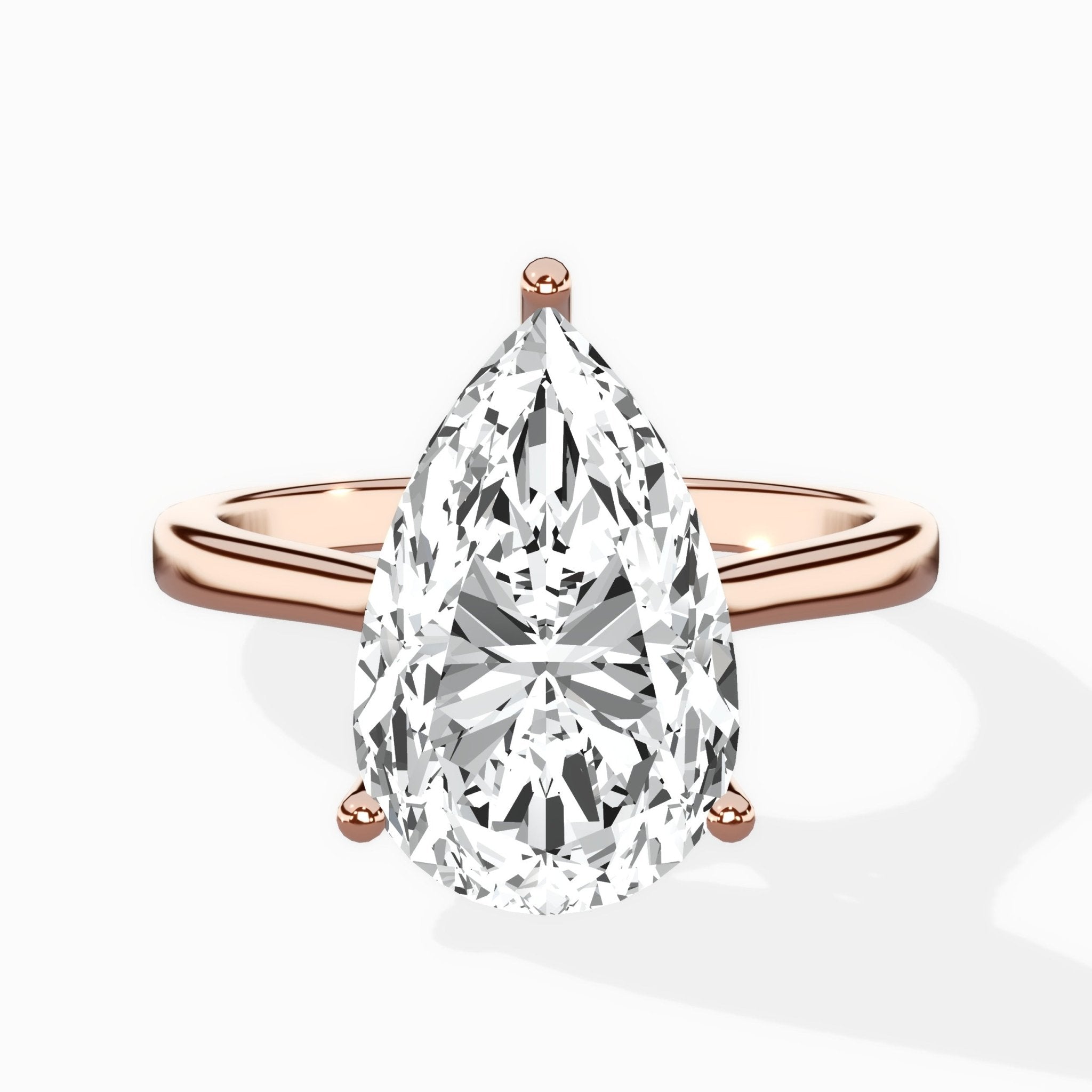Floating Center Minimalist Solitaire Ring Engagement Ring - The Better Diamonds