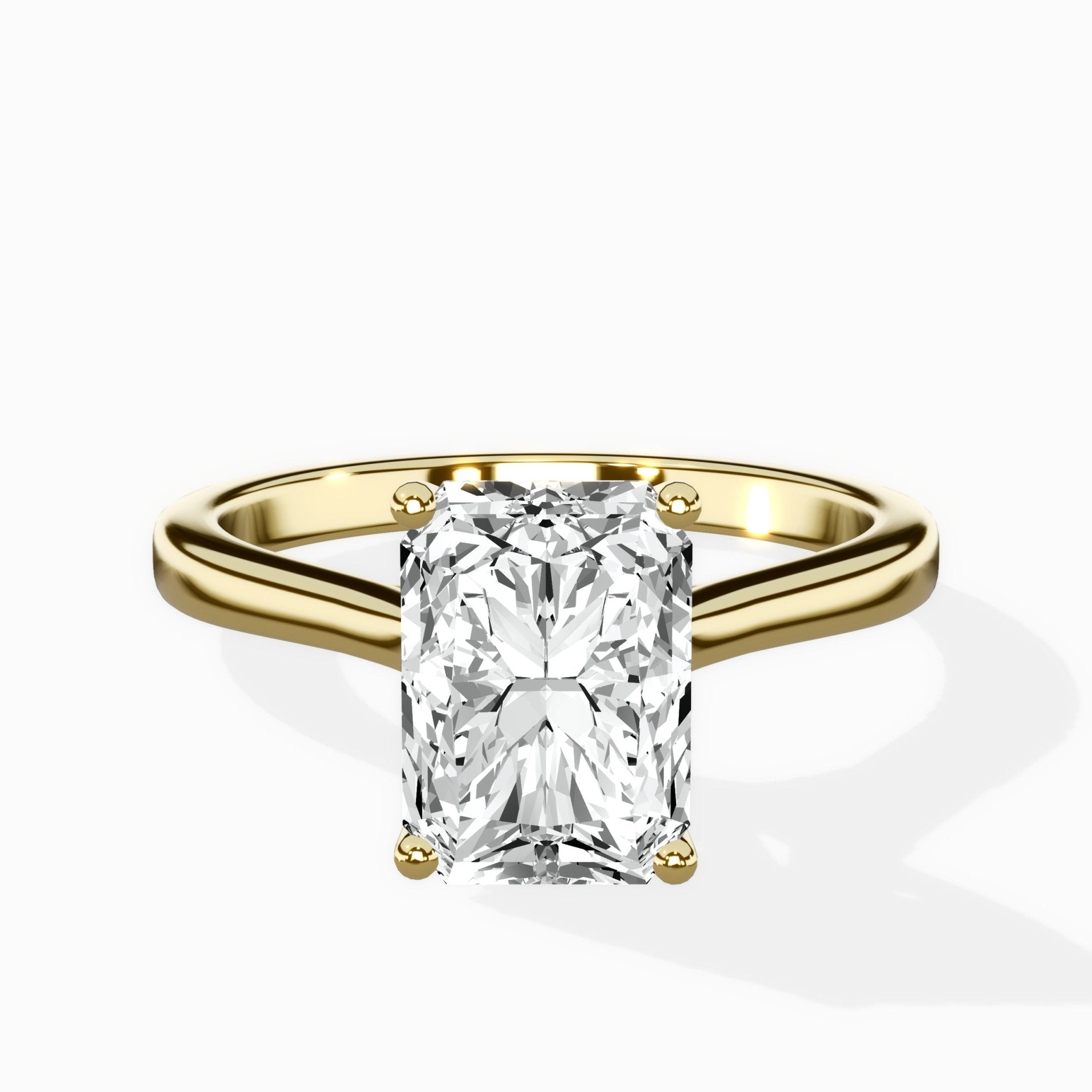 Floating Center Minimalist Solitaire Ring Engagement Ring - The Better Diamonds