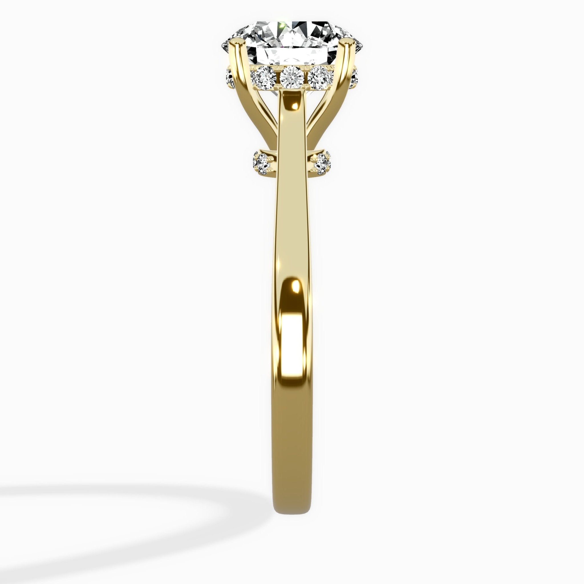 Floating Center Minimalist Solitaire Ring Engagement Ring - The Better Diamonds
