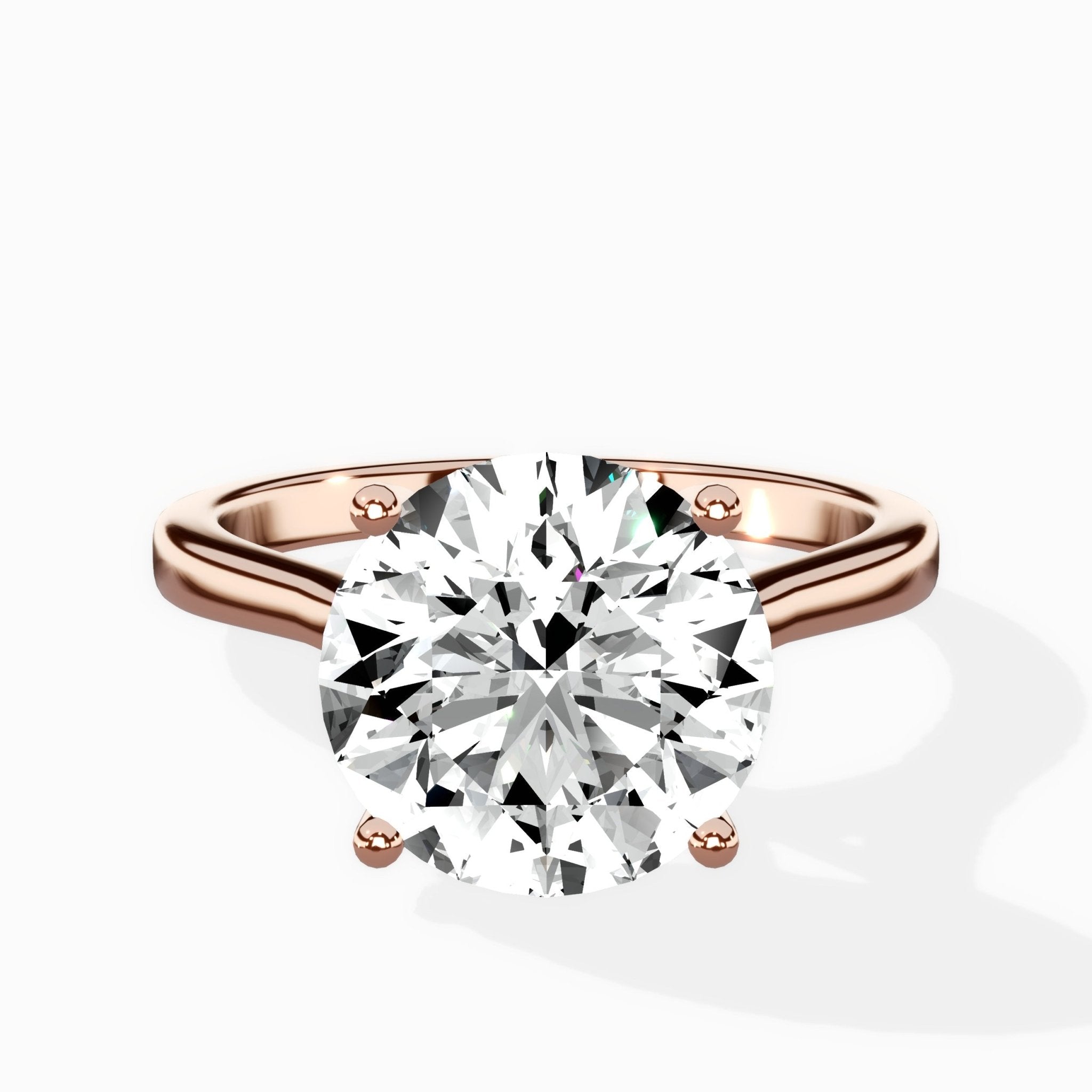 Floating Center Minimalist Solitaire Ring Engagement Ring - The Better Diamonds