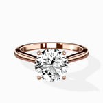 Floating Center Minimalist Solitaire Ring Engagement Ring - The Better Diamonds