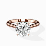 Floating Center Minimalist Solitaire Ring Engagement Ring - The Better Diamonds