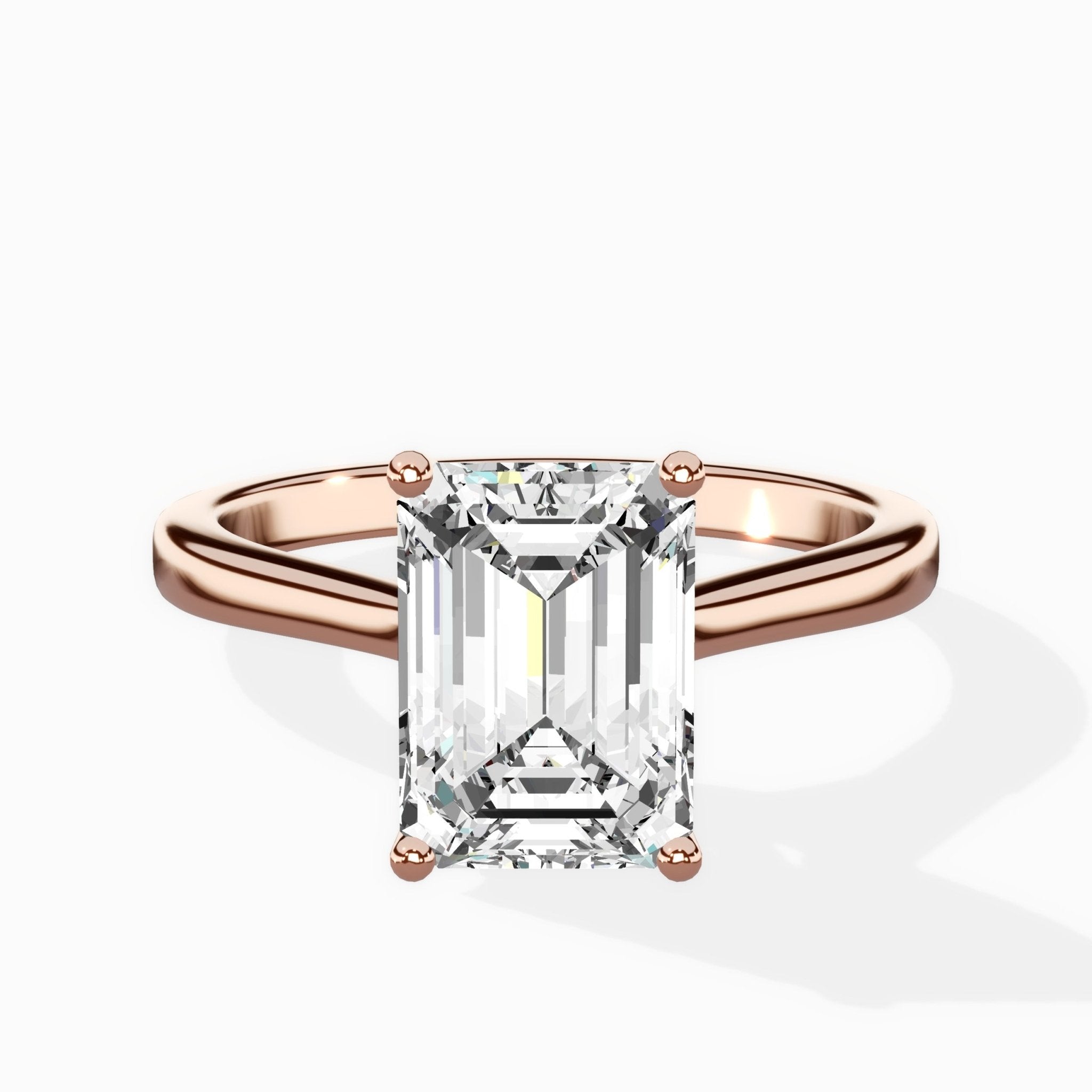 Floating Center Minimalist Solitaire Ring Engagement Ring - The Better Diamonds