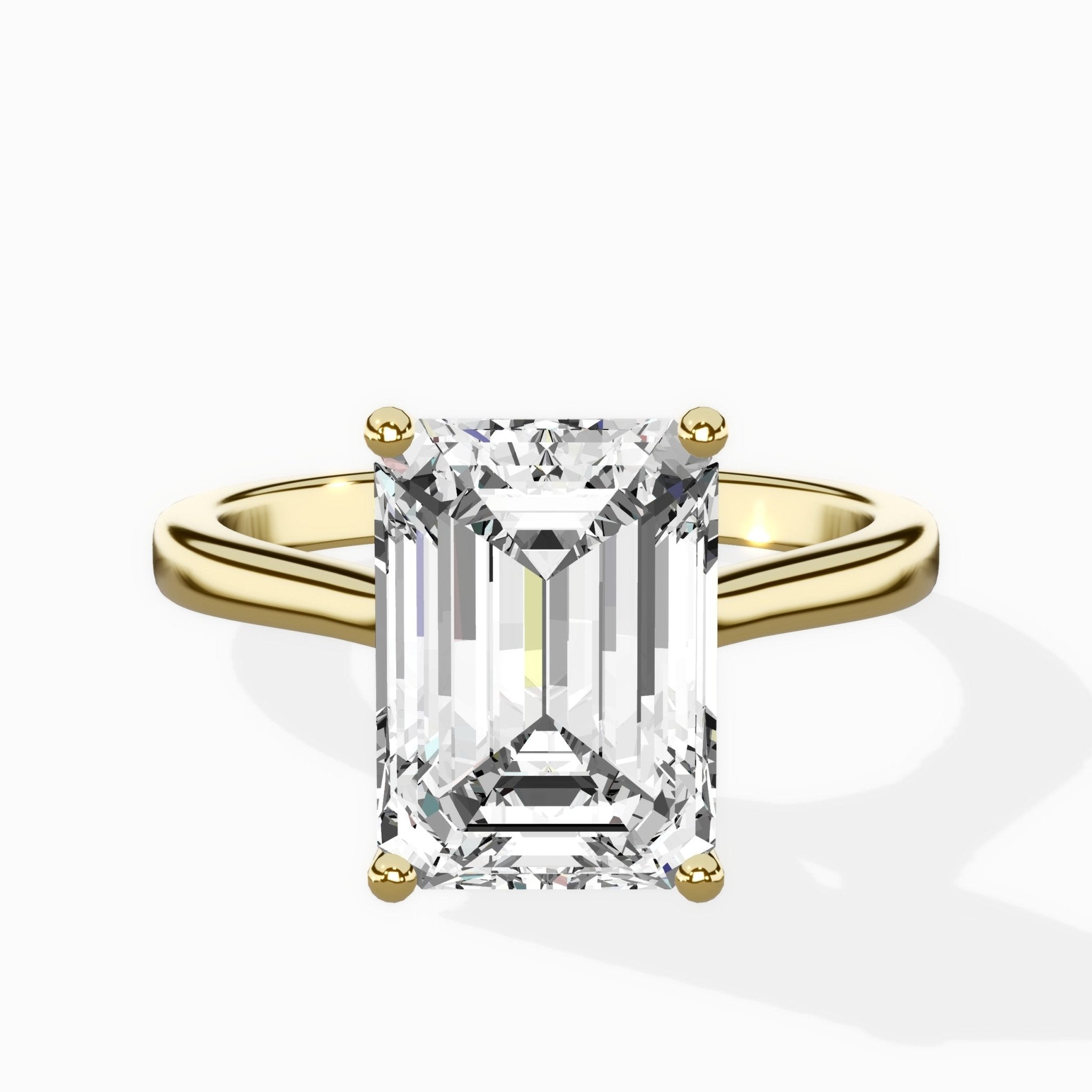 Floating Center Minimalist Solitaire Ring Engagement Ring - The Better Diamonds
