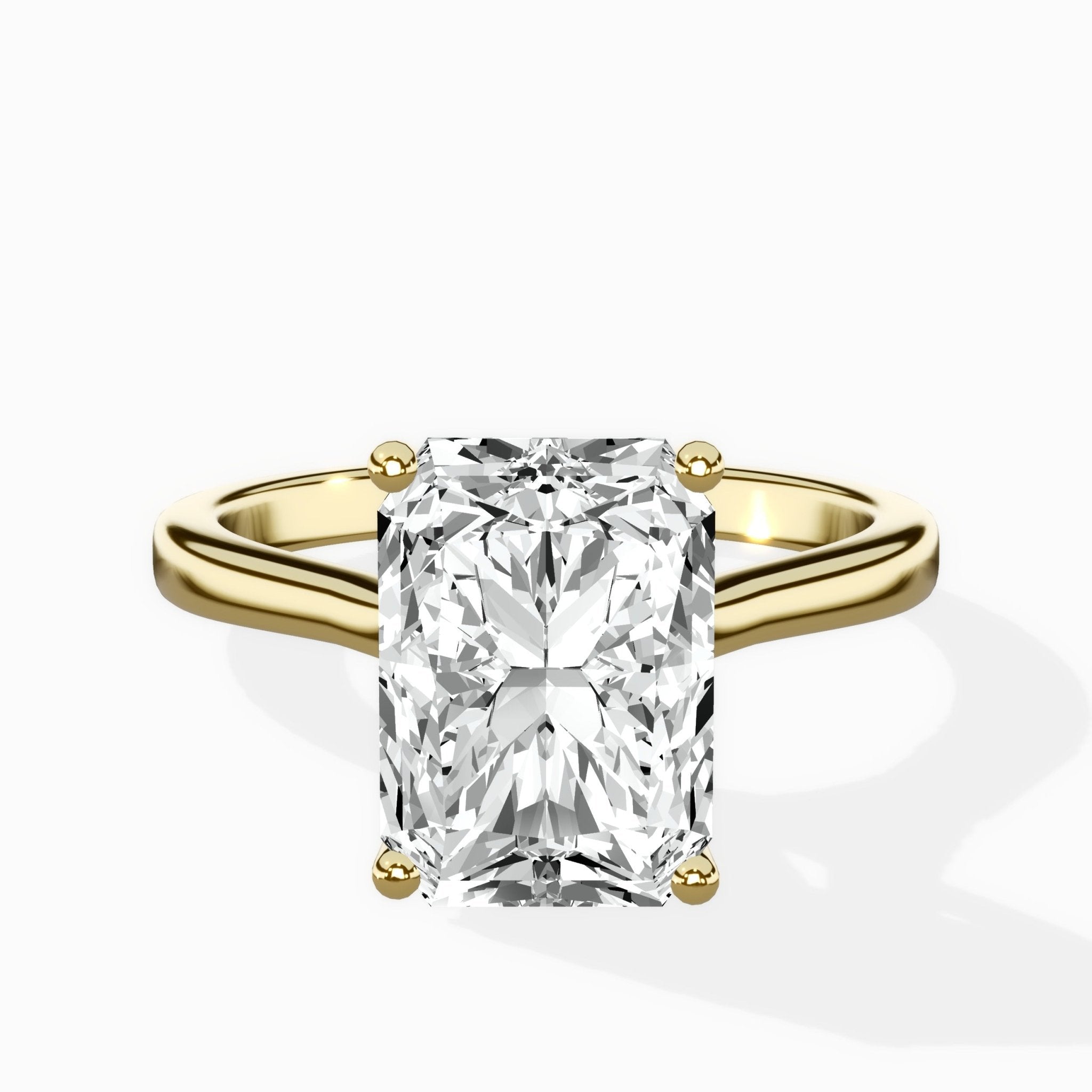 Floating Center Minimalist Solitaire Ring Engagement Ring - The Better Diamonds