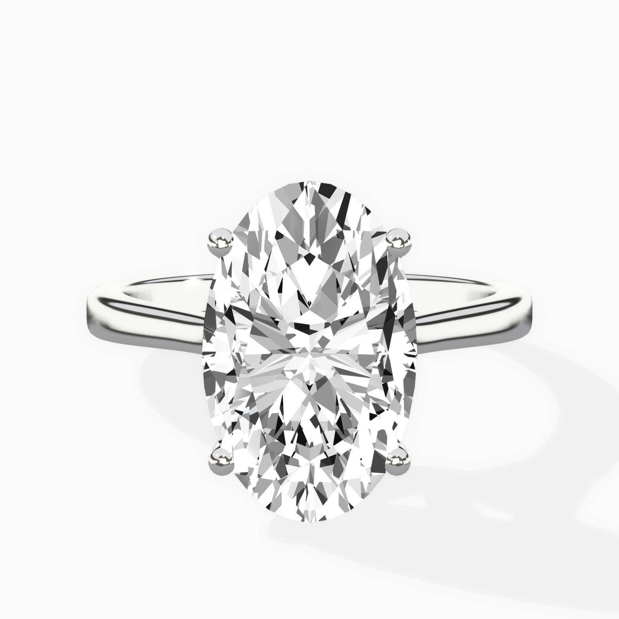 Floating Center Minimalist Solitaire Ring Engagement Ring - The Better Diamonds