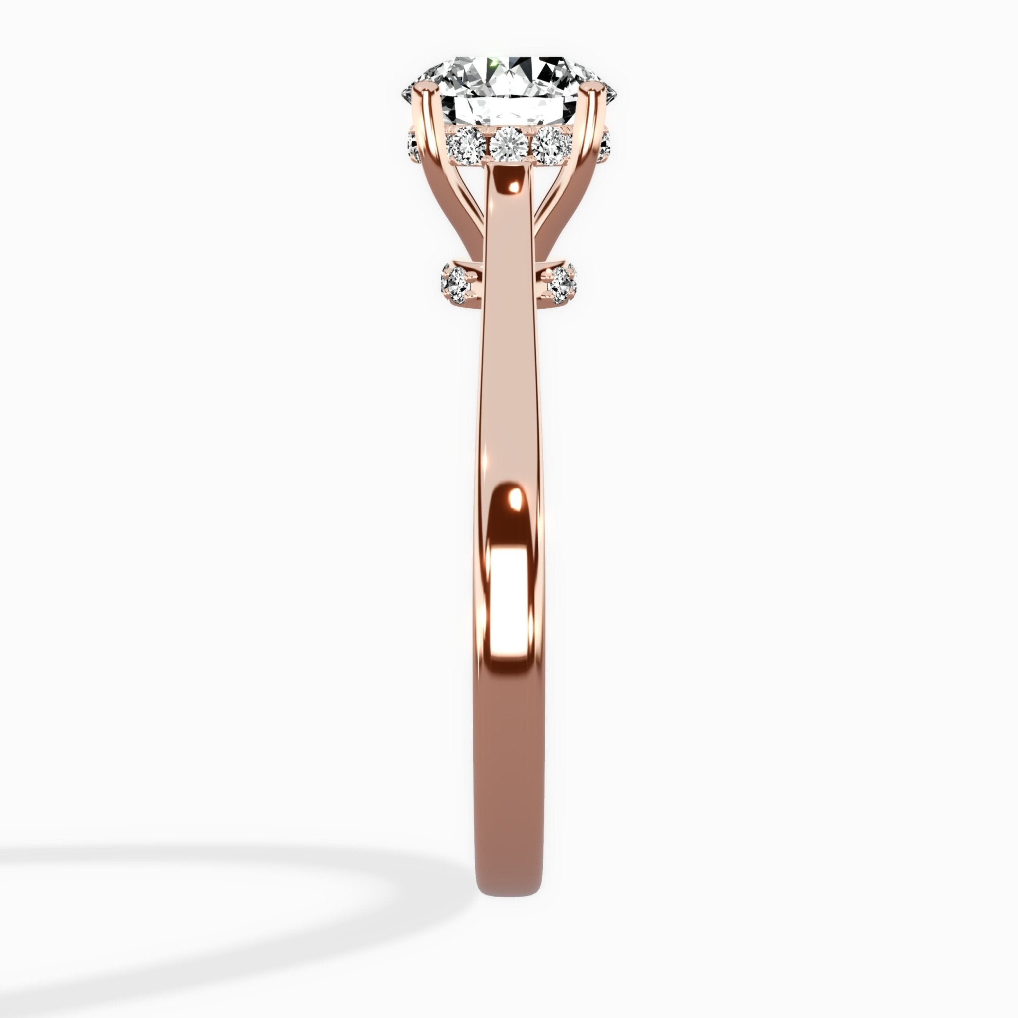 Floating Center Minimalist Solitaire Ring Engagement Ring - The Better Diamonds