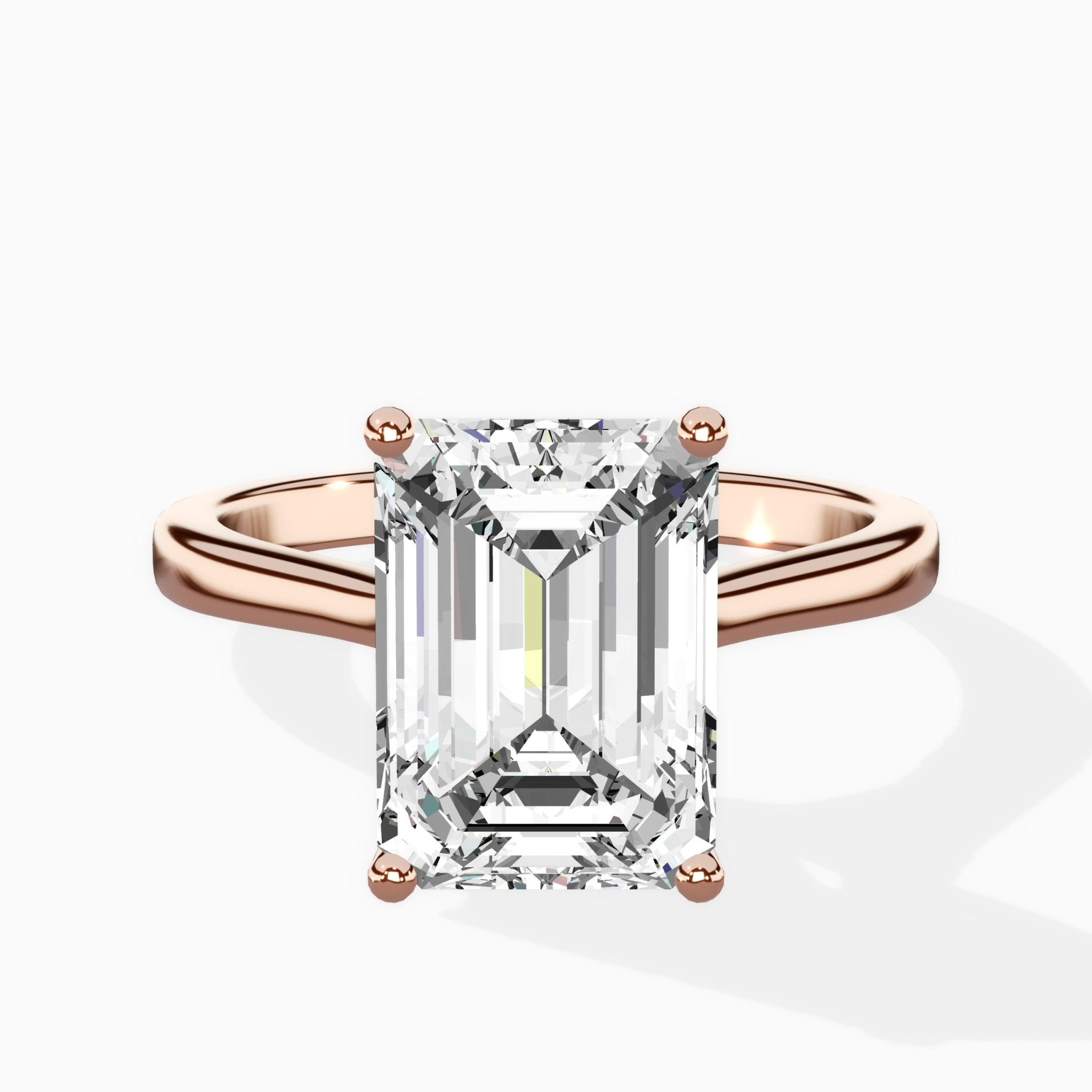 Floating Center Minimalist Solitaire Ring Engagement Ring - The Better Diamonds