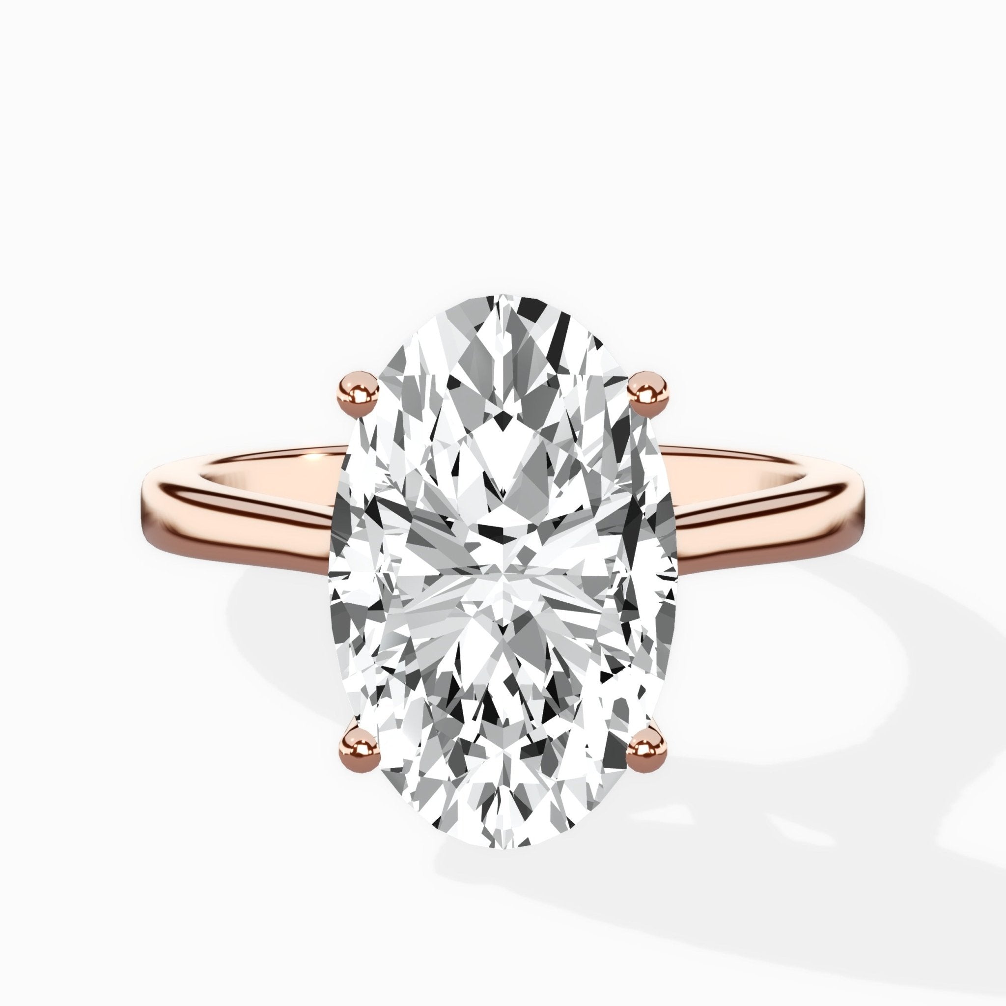 Floating Center Minimalist Solitaire Ring Engagement Ring - The Better Diamonds