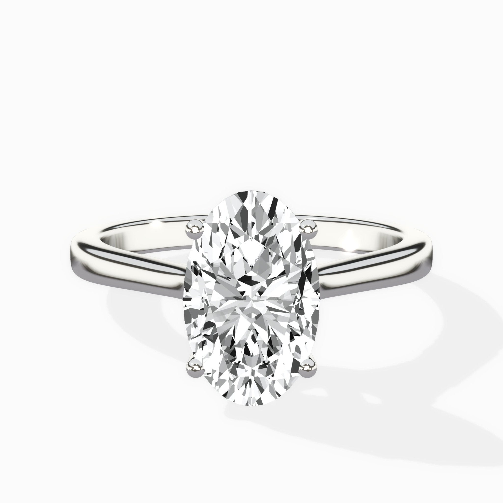 Floating Center Minimalist Solitaire Ring Engagement Ring - The Better Diamonds