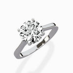Floating Center Minimalist Solitaire Ring Engagement Ring - The Better Diamonds