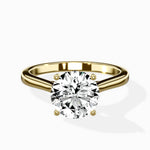 Floating Center Minimalist Solitaire Ring Engagement Ring - The Better Diamonds