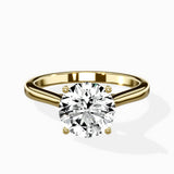 Floating Center Minimalist Solitaire Ring Engagement Ring - The Better Diamonds