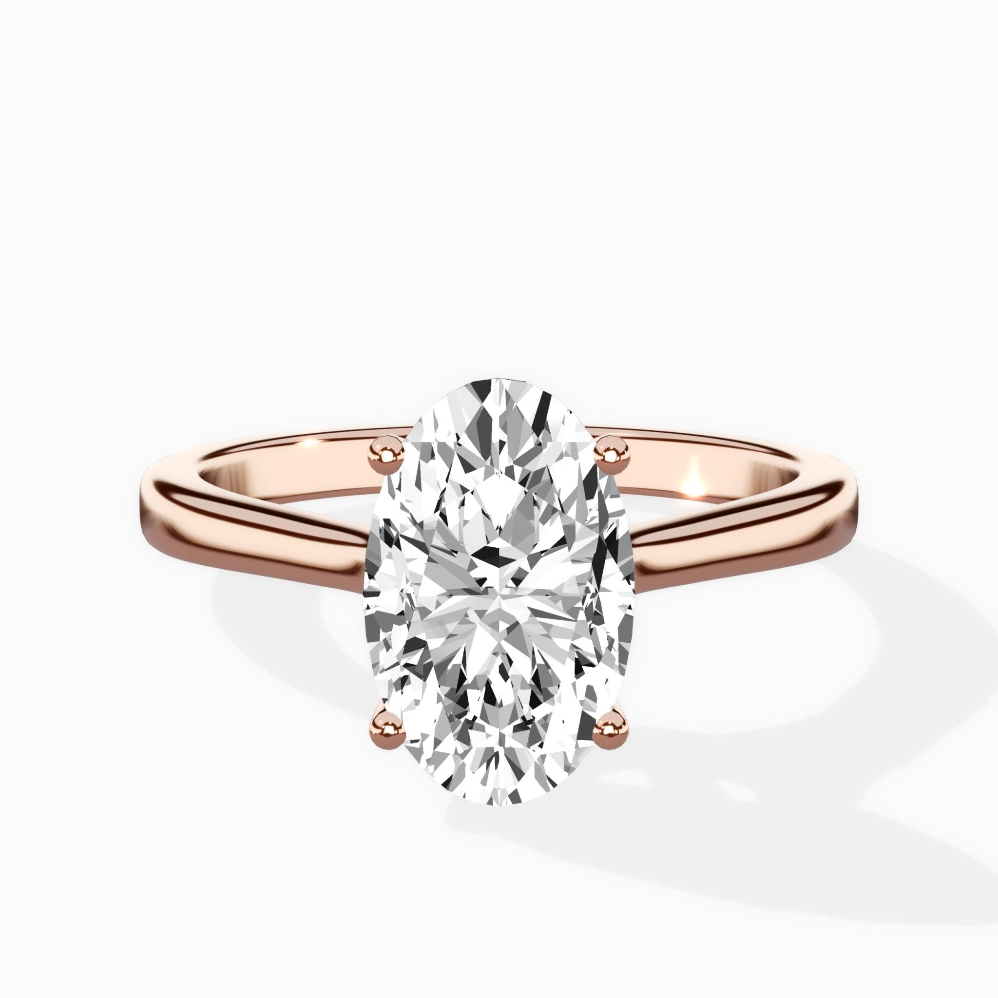 Floating Center Minimalist Solitaire Ring Engagement Ring - The Better Diamonds