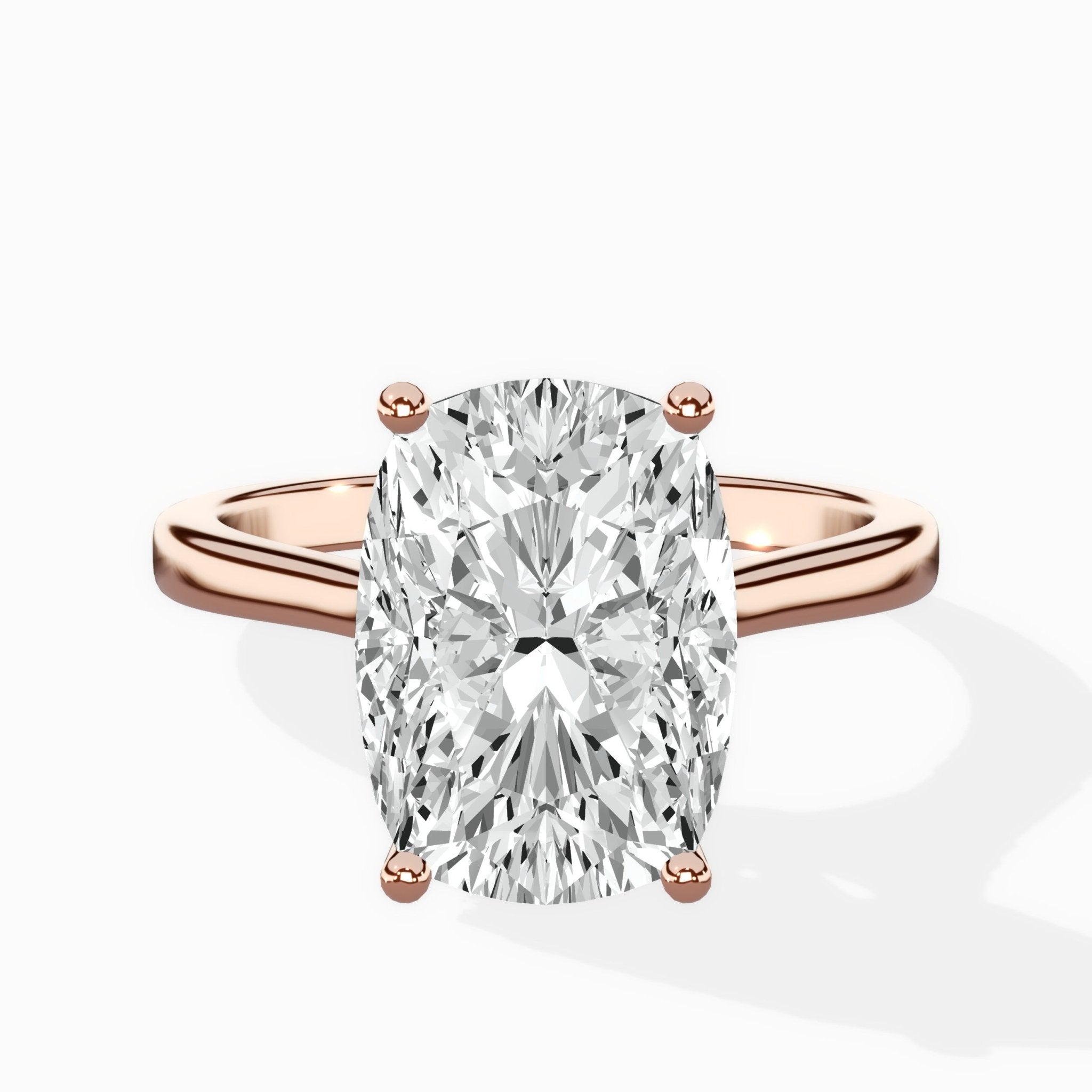 Floating Center Minimalist Solitaire Ring Engagement Ring - The Better Diamonds