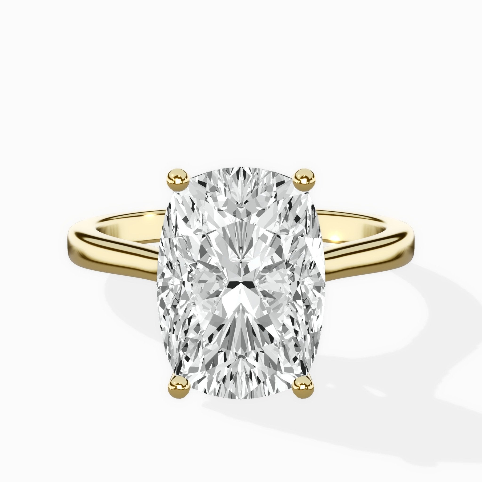 Floating Center Minimalist Solitaire Ring Engagement Ring - The Better Diamonds