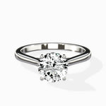 Floating Center Minimalist Solitaire Ring Engagement Ring - The Better Diamonds