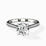 Floating Center Minimalist Solitaire Ring Engagement Ring - The Better Diamonds
