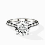 Floating Center Minimalist Solitaire Ring Engagement Ring - The Better Diamonds