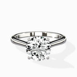 Floating Center Minimalist Solitaire Ring Engagement Ring - The Better Diamonds