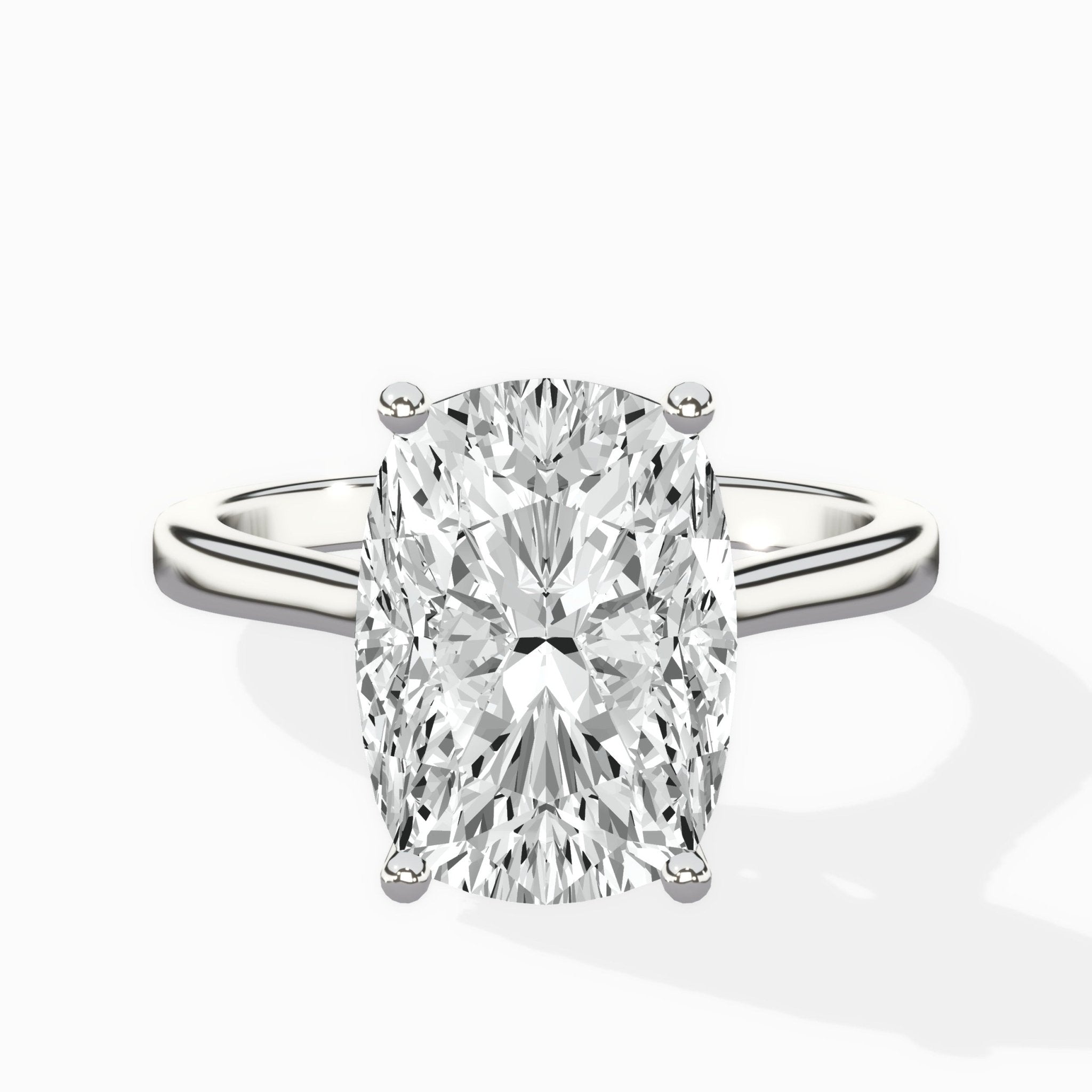 Floating Center Minimalist Solitaire Ring Engagement Ring - The Better Diamonds