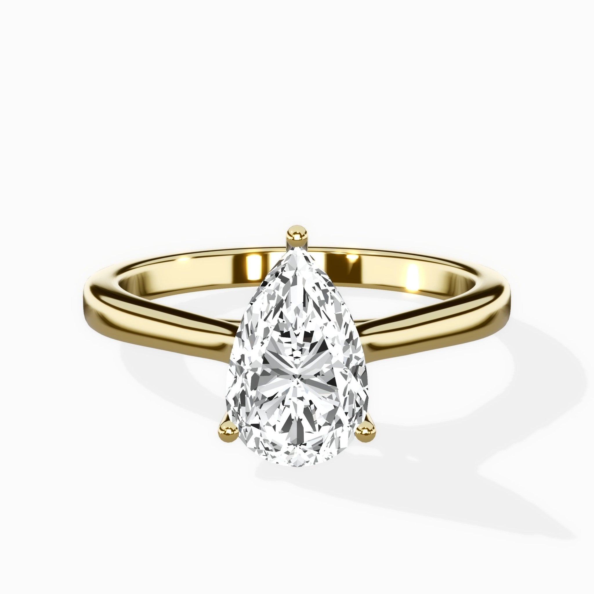 Floating Center Minimalist Solitaire Ring Engagement Ring - The Better Diamonds