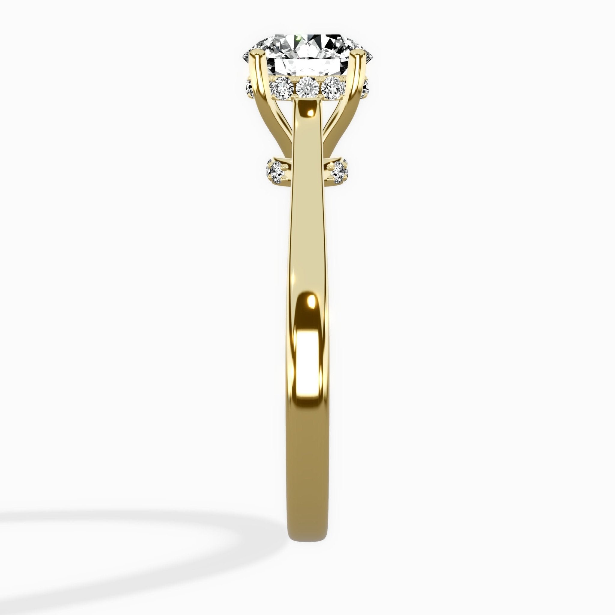 Floating Center Minimalist Solitaire Ring Engagement Ring - The Better Diamonds